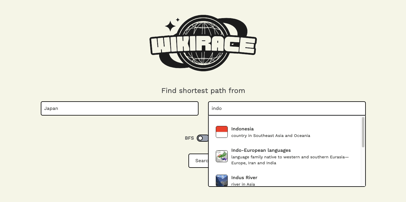 Wikirace Game Web